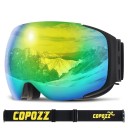 Lunettes de ski professionnelles avec effet miroir Lunettes pour le ski et le snowboard avec protection UV400 Lunettes de ski étanches pour casque 4