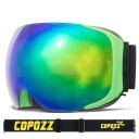 Lunettes de ski professionnelles avec effet miroir Lunettes pour le ski et le snowboard avec protection UV400 Lunettes de ski étanches pour casque anti-buée avec étui en tissu 6
