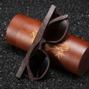 Lunettes de soleil en bois pour hommes E2010 1