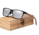 Lunettes de soleil en bois pour hommes E2043 5