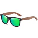 Lunettes de soleil en bois pour hommes E2158 5