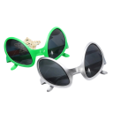 Lunettes de soleil extraterrestres 13,5 x 8,5 cm Lunettes futuristes en forme d'yeux d'extraterrestres Lunettes rétro pour festivals accessoire de carnaval 2
