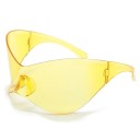 Lunettes de soleil futuristes Oversized lunettes de protection Lunettes de soleil de grande taille Lunettes modernes arrondies Lunettes moulées 16 x 9,5 x 7,5 cm 10