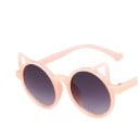Lunettes de soleil rondes roses pour filles avec oreilles de chat Lunettes mignonnes pour petites filles Protection UV Monture légère Lunettes d'été 1
