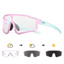 Lunettes de sport photochromiques UV400 avec verres teintés Monture bicolore lunettes de cyclisme et de course 9