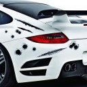 Luodinreikien tarra autoon 3
