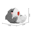 Luova mini rakennussarja Hai 7,2 x 5,2 x 4,5 cm Merellinen alamaailma Osamoduulit Koulutuksellinen eläinmalli Yhteensopiva pieni rakennussarja 2