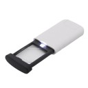 Lupa de bolso dobrável com iluminação LED 4x aumento Lupa retrátil para leitura Joias Antiguidades Lente de plástico Dimensões compactas 1
