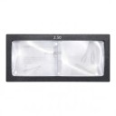 Lupa dioptrică pentru căști de sudură 2,5 dioptrii Dimensiune 11 x 5,5 cm Grosime 3 mm Sticlă Cadru negru Pentru sudare precisă 1