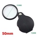 Lupă pliabilă, mărire 10x, diametru 50 mm, lupă de buzunar pentru citit bijuterii, ziare, carte, corp metalic, design pliabil portabil 6