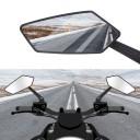 Lusterka wsteczne motocyklowe 2 szt. Uniwersalne mocowanie 8 mm i 10 mm Czarna osłona ABS Głowica obrotowa 360° Do skuterów i motocykli o małej pojemności 3