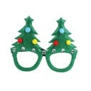 Lustige Weihnachts-Partybrille mit glitzerndem Schmuck Accessoire für die Weihnachtsfeier und Silvesterfeier Kunststoffrahmen Universelle Größe 3