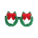 Lustige Weihnachts-Partybrille mit glitzerndem Schmuck Accessoire für die Weihnachtsfeier und Silvesterfeier Kunststoffrahmen Universelle Größe 6