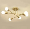 Lustr minimalistic din metal în stil nordic, iluminat LED suspendat pentru becuri E27 70 x 20 cm 1