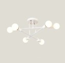 Lustr minimalistic din metal în stil nordic, iluminat LED suspendat pentru becuri E27 70 x 20 cm 2
