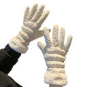 Luvas de esqui para senhora tamanho universal Luvas de inverno impermeáveis com forro de pelúcia para esqui feminino 1