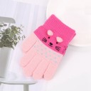 Luvas de inverno para crianças com gato A125 7