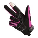 Luvas de moto femininas de dedo inteiro respiráveis com função tátil e dorso em rede e palma reforçada para condução de moto 5