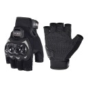 Luvas de moto sem dedos à prova de choque com proteção de articulação e palma antiderrapante para condução de moto e bicicleta unisex 1