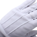 Luvas formais brancas tamanho universal 2 pares Luvas elegantes de algodão e poliéster para ocasiões festivas 3