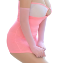 Luvas longas femininas finas transparentes sem costura elásticas de poliéster e elastano para uso social 13