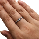 Luxe damesring 0,5 x 0,7 cm Varkenssnuitvorm Gegraveerd decor Gevlochten patroon Elegante sieraden voor vrouwen Cadeau 3