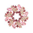 Luxe decoratieve broche 40 x 40 mm Bladeren in de vorm van een ring Zinklegering met steentjes Elegante decoratieve accessoire luxe sieraad 7