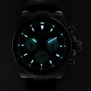 Luxe heren automatische chronograaf horloge met doorzichtig achterdeksel Saffierglas Behuizing 39 mm Roestvrij staal 316L Stalen band 10