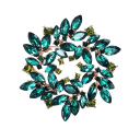 Luxe mode broche Ringvorm van bladeren Discreet ontwerp met steentjes Elegante accessoire Zinklegering 3