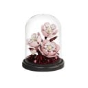 Luxueuse micro construction de pivoines 85 x 85 x 106 mm 168 pièces Modèle floral dans un pot dans une boîte transparente Élégante décoration 1