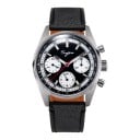 Luxuriöse Herrenmechanik-Chronograph Handaufzug Tachymeter und 24-Stunden-Anzeige Gehäuse 38 mm Edelstahl 316L Saphirglas Lederarmband 2
