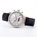 Luxuriöse Herrenmechanikuhren Chronograf mit Mondphasen und Datum Transparentes Gehäuse 41 mm Saphirglas Edelstahl 316L Lederarmband 5