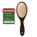 Luxuriöse Holz-Haarmassagebürste 24 x 7,8 cm Damenbürste mit Stahlkugeln Entwirrbürste für die Kopfhautmassage 1