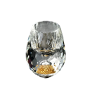 Luxuriöses Kristall-Glas für Schnaps 15 ml 3 x 6 x 2,5 cm Diamantenschliff Goldene Dekoration 24K Folie Geschenk-Glas für Alkohol 5
