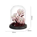 Luxuriöses Mikro-Bausatz Pfingstrosen 85 x 85 x 106 mm 168 Teile Blumenmodell im Topf in transparenter Box Elegante Dekoration und kreatives Geschenk 2