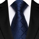 Luxury Checked Men's Tie 145 x 8 cm Elegant Patterned Tie Quality Wide Tie for Social Events, Business Meetings and Formal Outfits 4