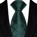Luxury Checked Men's Tie 145 x 8 cm Elegant Patterned Tie Quality Wide Tie for Social Events, Business Meetings and Formal Outfits 7