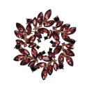 Luxury Fashion Brooch Leaf Shaped Ring Design Subtle Design with Rhinestones Elegant Accessory Zinc Alloy 1