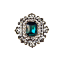 Luxury Fashion Brooch Mandala Gemstone Set with Pearls Elegant Ornamental Shape Zinc Alloy Statement Jewellery for Clothing 4