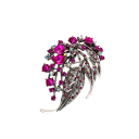 Luxury Fashion Brooch Mini Decorative Stones in the Shape of Leaves Branch Motif Zinc Alloy Elegant Jewellery Accessory 2