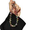 Luxury Glitter Beaded Wrist Strap for Phone Short Hanging Chain for Mobile Universal Clip for Phone Case 7