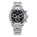 Luxury Men's Automatic Chronograph Watch with Transparent Case Back Sapphire Glass 39 mm Stainless Steel 316L Steel Bracelet 16