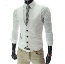 Luxury Men's Formal Waistcoat - White 1