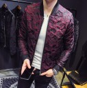 Luxury Men's Jacket with Flowers J1374 4