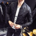 Luxury Men's Jacket with Flowers J1374 7