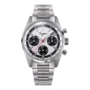 Luxury Men's Mechanical Chronograph Watch with Manual Winding Transparent Case 38 mm Sapphire Glass Stainless Steel 316L Steel Bracelet 18