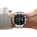 Luxury Men's Quartz Watch with Stainless Steel Bracelet Stylish Accessory Business Watch Scratch Resistant Modern Design 7