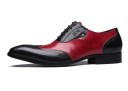 Luxury Men's Shoes - Black and Red 4