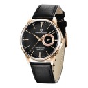 Luxury Men's Watch with Analog Date Water Resistant 100 m Case 40 mm Stainless Steel Genuine Leather Strap For Everyday Use and Formal 11