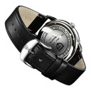 Luxury Men's Watch with Analog Date Water Resistant 100 m Case 40 mm Stainless Steel Genuine Leather Strap For Everyday Use and Formal 6